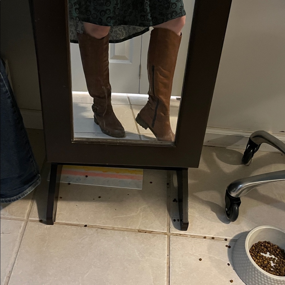 Brown Leather Knee-High Boots - Picture 8 of 8